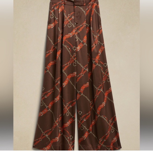 Banana Republic Pants - Banana Republic Belay Silk Pant Wide Leg size 4 NWT